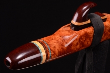 Amboyna Burl Native American Flute, Minor, Mid G-4, #G26E